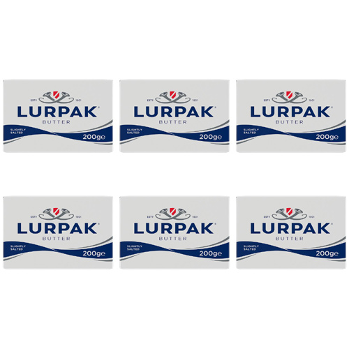 Lurpak Slightly Salted Butter (Bulk Buy Pack Of 6)