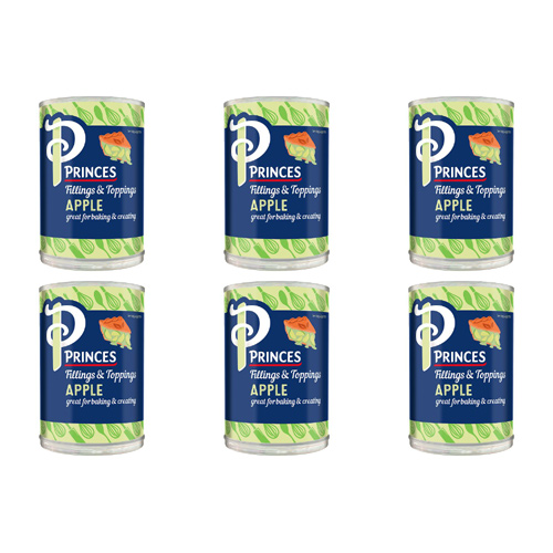 Princes Apple Fruit Filling (Bulk Buy Pack Of 6)