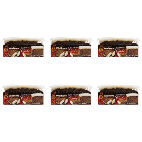 Walkers Iced Rich Fruit Slab Cake (Bulk Buy Pack Of 6)