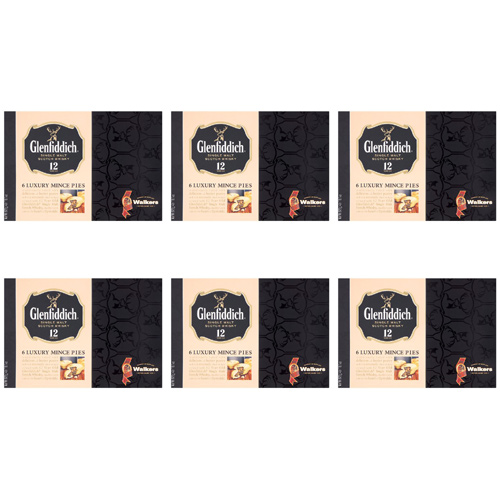 Walkers Glenfiddich Luxury Mincemeat Tarts (Bulk Buy Pack Of 6)
