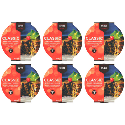 Matthew Walker Classic Christmas Pudding Large (Bulk Buy Pack Of 6)