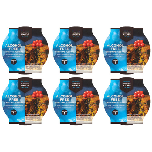 Matthew Walker Alcohol Free Christmas Pudding (Bulk Buy Pack Of 6)
