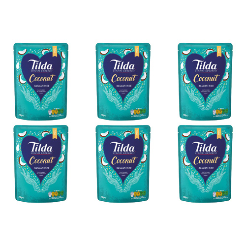 Tilda Coconut Basmati Rice (Bulk Buy Pack Of 6)