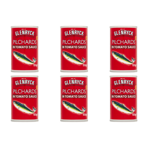 Glenryck Pilchards in Tomato Sauce (Bulk Buy Pack Of 6)