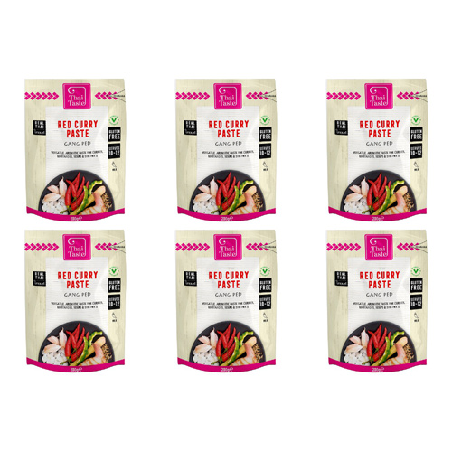 Thai Taste Red Curry Paste (Bulk Buy Pack Of 6)