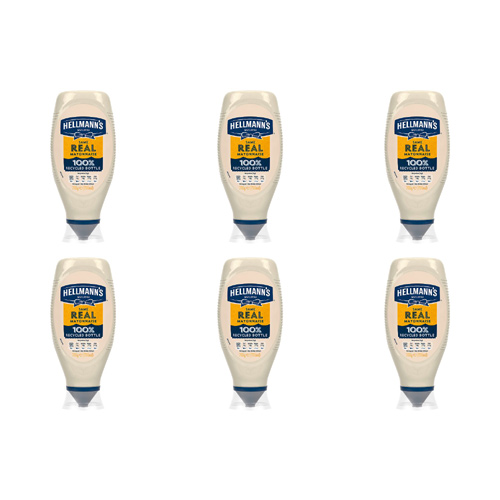 Hellmanns Real Mayonnaise Squeezy Large Size (Bulk Buy Pack Of 6)