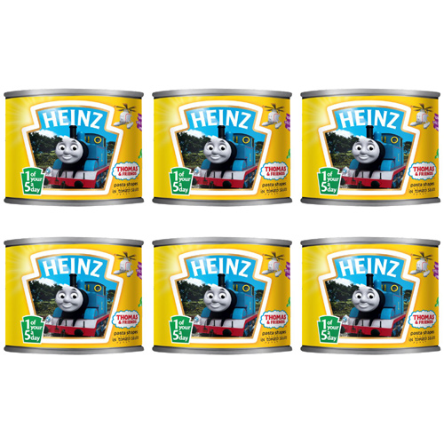 Heinz Thomas Tank Spaghetti Shapes in Tomato Sauce (Bulk Buy Pack Of 6)