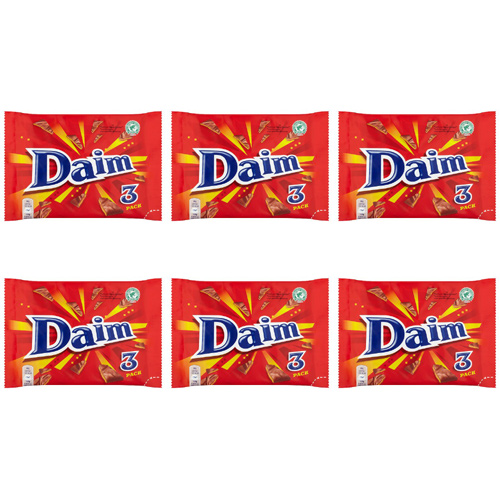 Daim Chocolate Bars 3 Pack (Bulk Buy Pack Of 6)