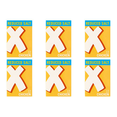 Oxo Reduced Salt Cube Chicken 12 Pack (Bulk Buy Pack Of 6)