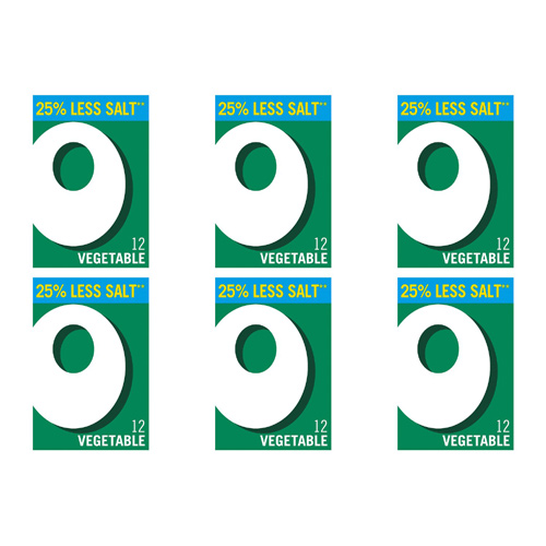 Oxo Reduced Salt Cube Vegetable 12 Pack (Bulk Buy Pack Of 6)