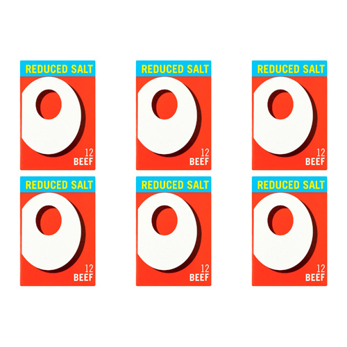 Oxo Reduced Salt Cube Beef 12 Pack (Bulk Buy Pack Of 6)