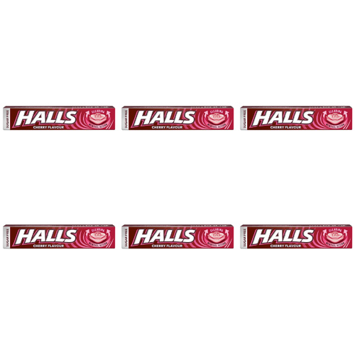 Halls Sugar Free Menthlyptus Cherry (Bulk Buy Pack Of 6)