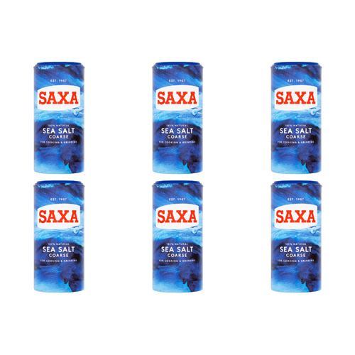 Saxa Coarse Sea Salt (Bulk Buy Pack Of 6)