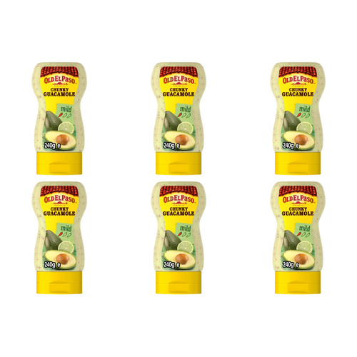 Old El Paso Squeezy Chunky Guacamole (Bulk Buy Pack Of 6)