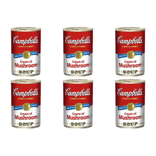 Campbells Condensed Soup Cream Of Mushroom (Bulk Buy Pack Of 6)