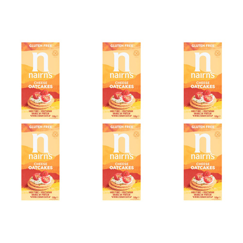 Nairns Gluten Free Cheese Oat Cakes (Bulk Buy Pack Of 6)