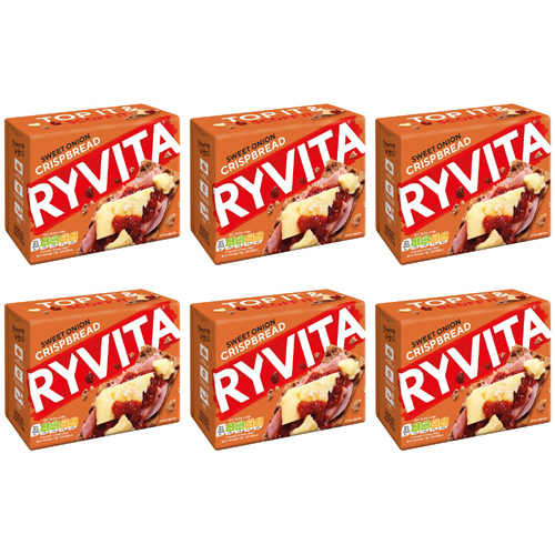 Ryvita Sweet Onion Crisp Bread (Bulk Buy Pack Of 6)