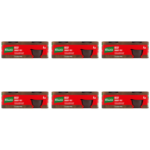 Knorr Gravy Pot Beef 4 Pack (Bulk Buy Pack Of 6)