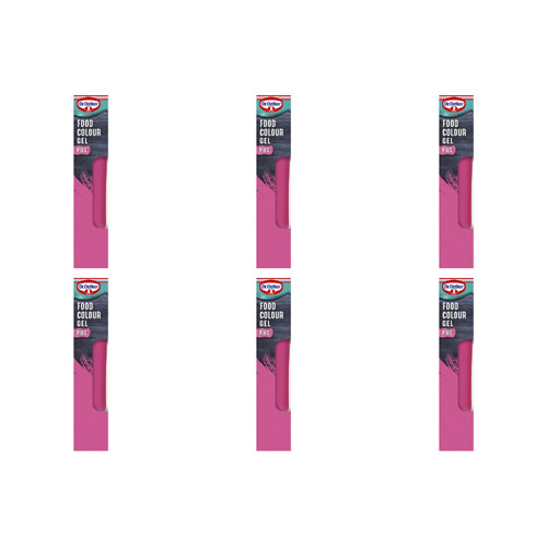 Dr. Oetker Extra Strong Food Colour Gel Pink (Bulk Buy Pack Of 6)