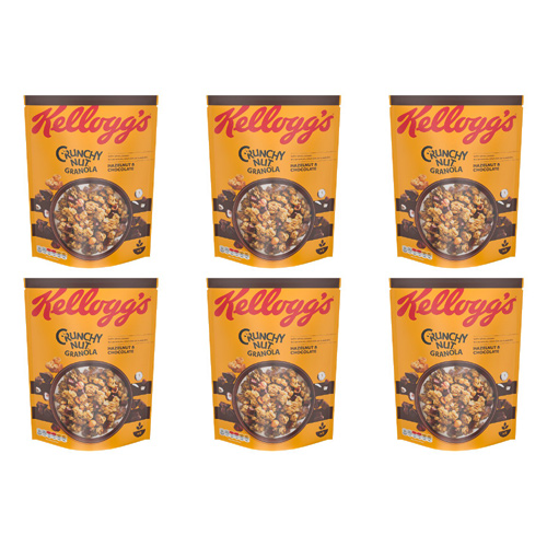 Kelloggs Crunchy Nut Oat Granola Chocolate And Nut (Bulk Buy Pack Of 6)