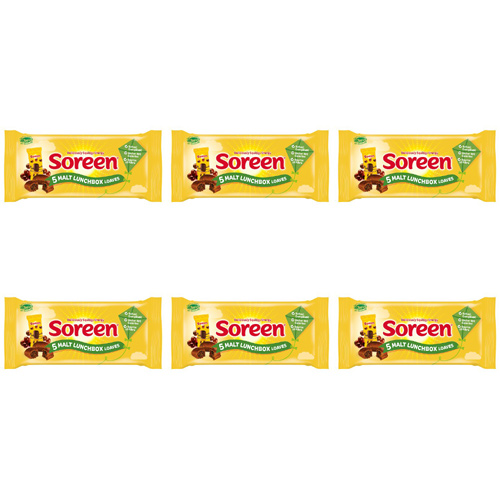 Soreen Malt Lunchbox Loaves 5 Pack (Bulk Buy Pack Of 6)