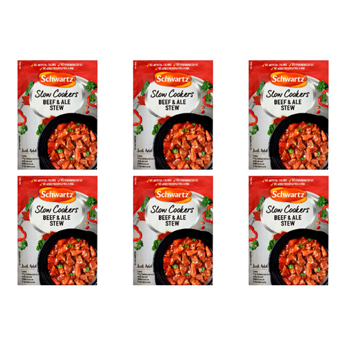 Schwartz Slow Cooker Beef & Ale Stew (Bulk Buy Pack Of 6)