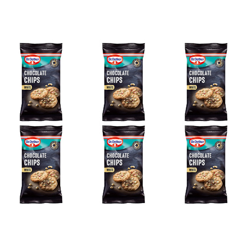 Dr. Oetker Chocolate Chips White (Bulk Buy Pack Of 6)