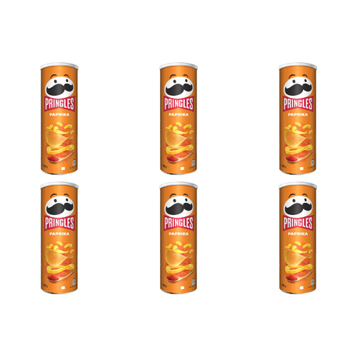 Pringles Paprika (Bulk Buy Pack Of 6)