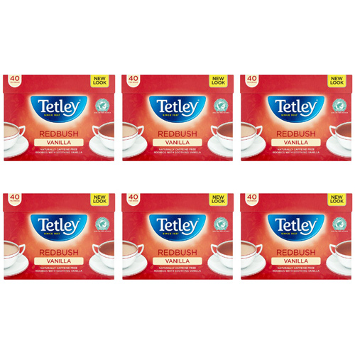 Tetley Redbush & Vanilla 40s (Bulk Buy Pack Of 6)