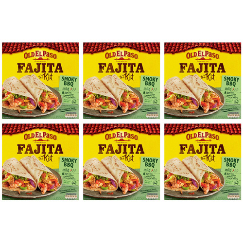 Old El Paso Smoked Barbeque Fajita Dinner Kit (Bulk Buy Pack Of 6)