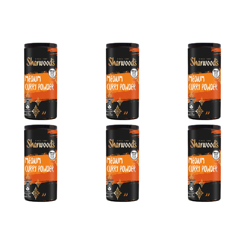 Sharwoods Medium Curry Powder (Bulk Buy Pack Of 6)