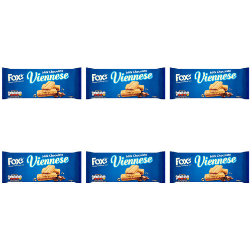 Foxs Chocolate Viennese Melts (Bulk Buy Pack Of 6)