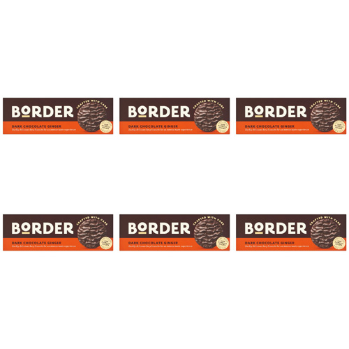 Border Dark Chocolate Ginger Crunch (Bulk Buy Pack Of 6)