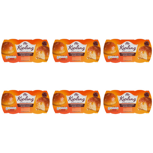 Mr Kipling Exceedingly Good Puddings 2 Pack Golden Syrup (Bulk Buy Pack Of 6)