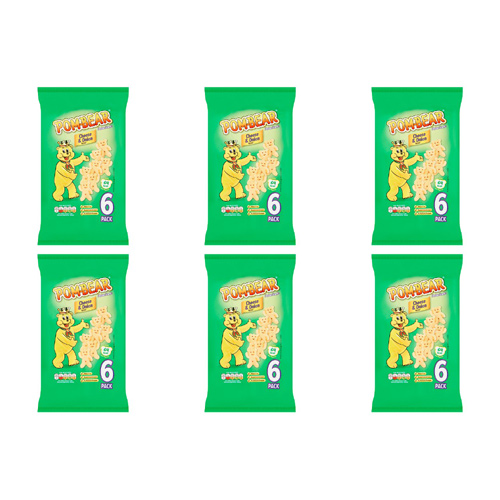 Pom Bear Cheese & Onion Snacks 6 Pack (Bulk Buy Pack Of 6)