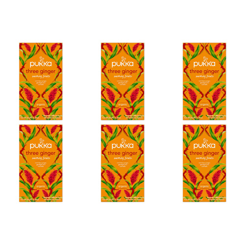Pukka Organic 3 Ginger Tea 20s (Bulk Buy Pack Of 6)