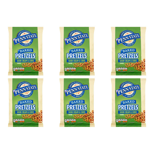 Penn State Sour Cream Chive Pretzels (Bulk Buy Pack Of 6)