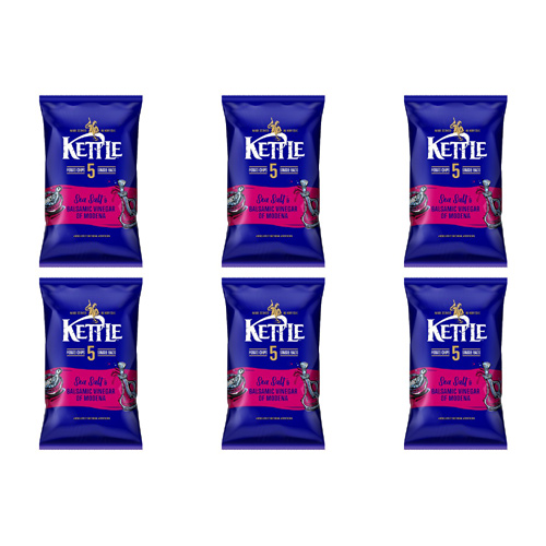 Kettle Sea Salt & Balsamic Vinegar Crisps 5 Pack (Bulk Buy Pack Of 6)