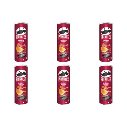 Pringles Smokey Bacon (Bulk Buy Pack Of 6)