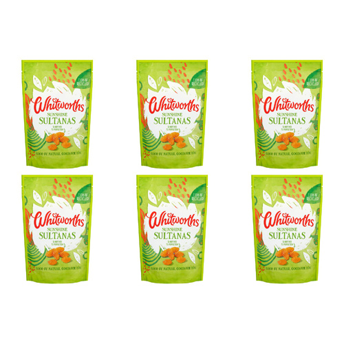 Whitworths Extra Juicy Sultanas (Bulk Buy Pack Of 6)