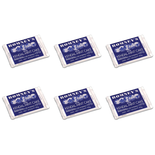 Romneys White Kendal Mint Cake Standard (Bulk Buy Pack Of 6)