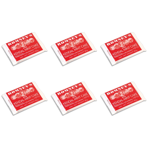 Romneys Brown Kendal Mint Cake Standard (Bulk Buy Pack Of 6)