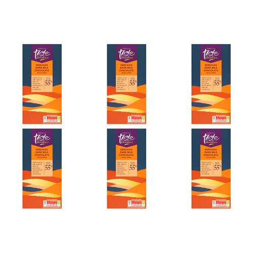 Sainsbury's Peruvian 55% Dark Milk Chocolate, Taste the Difference (Bulk Buy Pack Of 6)