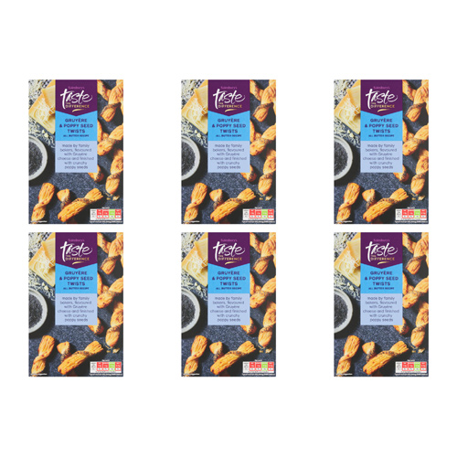 Sainsbury's Gruyere & Poppy Twists, Taste the Difference (Bulk Buy Pack Of 6)