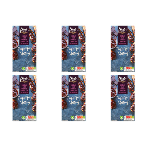 Sainsburys Taste The Difference Belgian Dark 85% Cocoa Cooking Chocolate (Bulk Buy Pack Of 6)