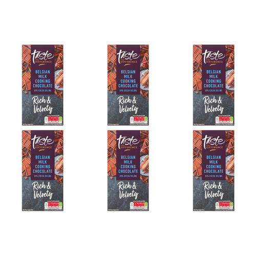Sainsburys Taste the Difference Belgian Milk Cooking Chocolate (Bulk Buy Pack Of 6)