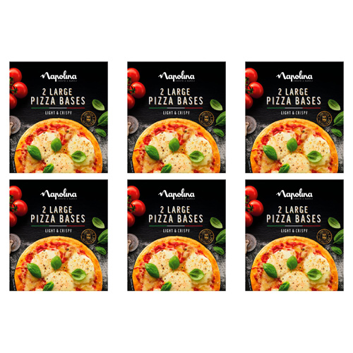 Napolina Pizza Bases Twin Pack (Bulk Buy Pack Of 6)