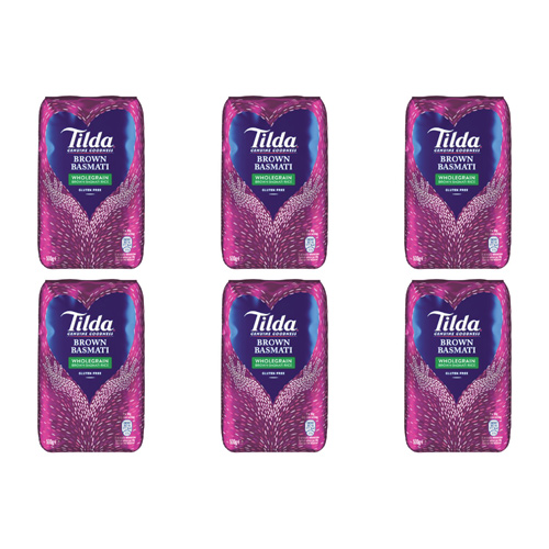 Tilda Wholegrain Basmati Rice (Bulk Buy Pack Of 6)