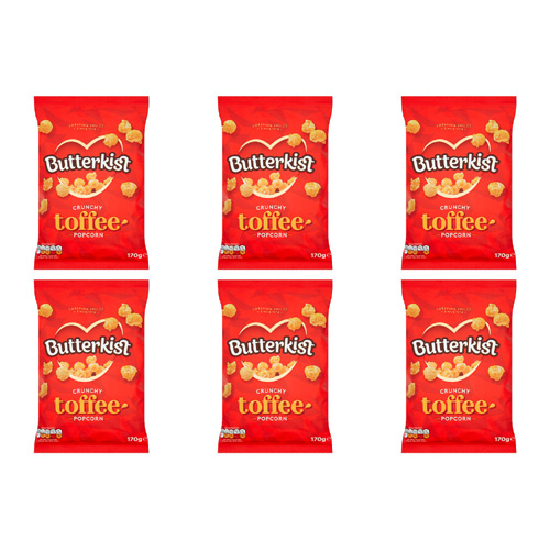 Butterkist Toffee Popcorn Large (Bulk Buy Pack Of 6)