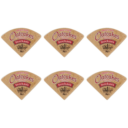 Stockans Thick Triangular Oatcakes (Bulk Buy Pack Of 6)